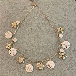 Gold and White Lilly Pulitzer Necklace